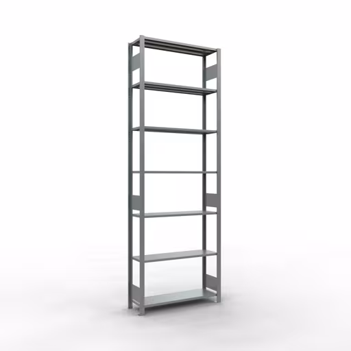 Basisplank, legbord, insteeksysteem MULTIplus150, 3000 x 1000 x 300 mm, 7 legborden, lengtestangen, verzinkt van Schulte Lagertechnik met het artikelnr. 12732-LR