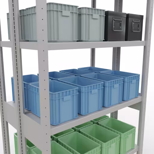 Extra afbeelding van het artikel Basisplank, dubbele plank, plankinsteeksysteem MULTIplus250, 2500 x 1000 x (2x300) mm, 2x6 planken, kruisschoor, RAL 7035 lichtgrijs uit dubbele planken
