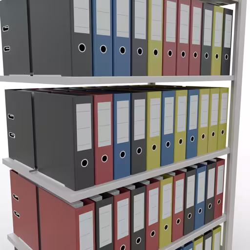 Figuur nr. 17 van het artikel aanbouwrekken, kantoorrekken, insteeksysteem MULTIplus150, 2000 x 1000 x 600 mm, 6 planken, met middenaanslag, lichtgrijs uit de productgroep kantoorrekken van het merk Schulte Lagertechnik.