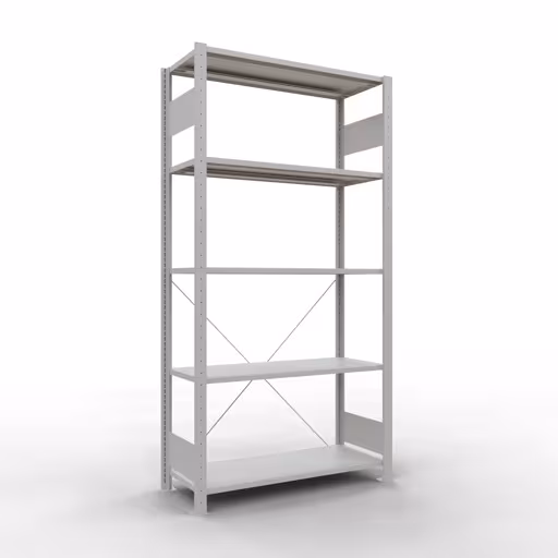 Figuur nr. 14 van het artikel basisplank, legbord, insteeksysteem MULTIplus150, 2000 x 1000 x 400 mm, 5 legborden, kruisschoor, RAL 7035 lichtgrijs uit de productgroep insteeksysteem van Schulte Lagertechnik.