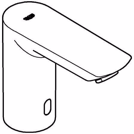 GROHE wastafel IR electronics Bau Cosmopolitan E 36452 zonder mengkraan 6 volt chroom