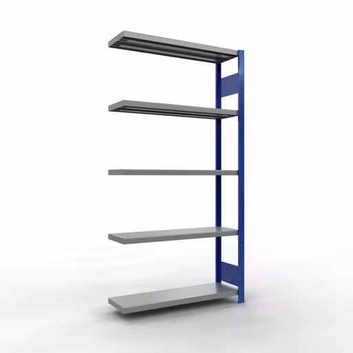 Afbeelding nr. 15 van het artikel aanbouwrekken, stellingrekken, insteeksysteem MULTIplus330, 2000 x 1000 x 300 mm, 5 legborden, lengtestangen, RAL 5010 gentiaanblauw/verzinkt uit de productgroep insteeksysteem van Schulte Lagertechnik