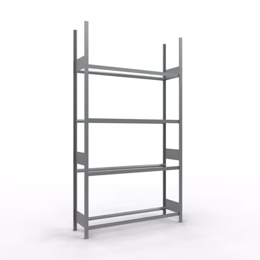 Basisrek, wielen-/bandenrek, 2750 x 1500 x 400 mm (HxBxD), verzinkt, 4 opslagniveaus met 150 kg vakbelasting per niveau van Schulte Lagertechnik Basisplank, wiel-/bandenplank, 2750 x 1500 x 400 mm (HxBxD), verzinkt, 4 opbergniveaus met 150 kg vakbelasting per niveau, opbergruimte voor auto-onderdelen, art.nr. 20997