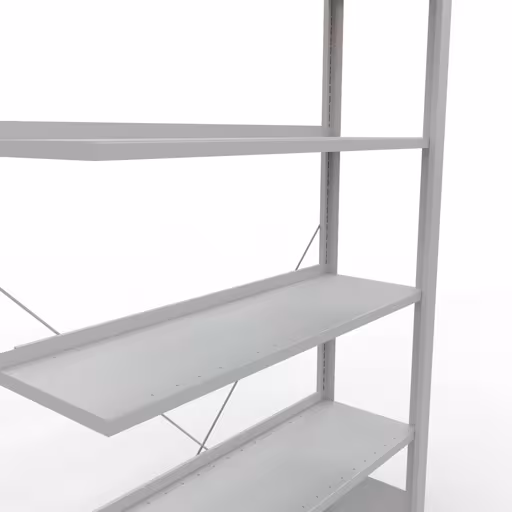 Afbeelding nr. 17 van het artikel, kantoorrekken, insteeksysteem MULTIplus85, 2000 x 1000 x 300 mm, 6 planken, met aanslaglijst, lichtgrijs uit de productgroep kantoorrekken van Schulte Lagertechnik