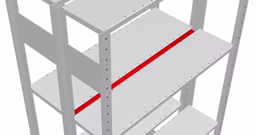 Vulbalk 1300 mm voor dubbele planken, verzinkt (voor plankdragers) van Schulte Lagertechnik uit het assortiment plankenplanken