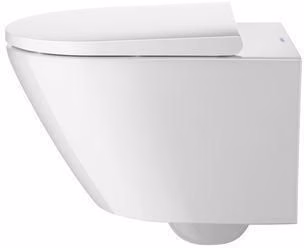 Duravit wandcloset 540 mm D-Neo Wit, randloos spoeltoilet, closetzitting met soft-close mechanisme, inclusief Durafix