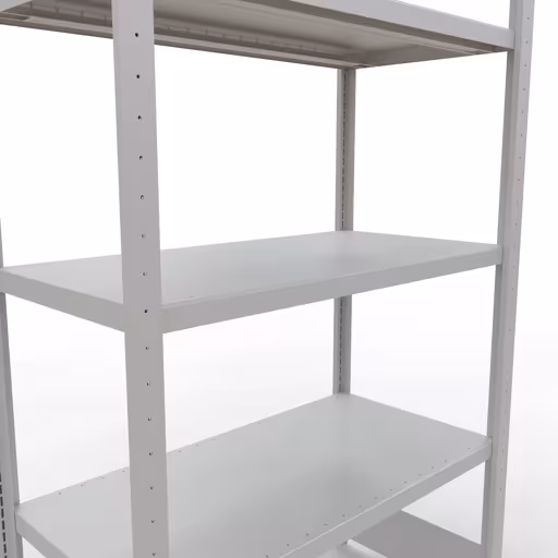 Productafbeelding nr. 12 van het artikel basisplank, legbord, insteeksysteem MULTIplus330, 2000 x 1000 x 500 mm (HxBxD), 5 legborden, lengtestangen, RAL 7035 lichtgrijs Figuur nr. 12 van het artikel basisrek, legbord, insteeksysteem MULTIplus330, 2000 x 1000 x 500 mm, 5 legborden, lengtestangen, RAL 7035 lichtgrijs uit de productgroep insteeksysteem van Schulte Lagertechnik.