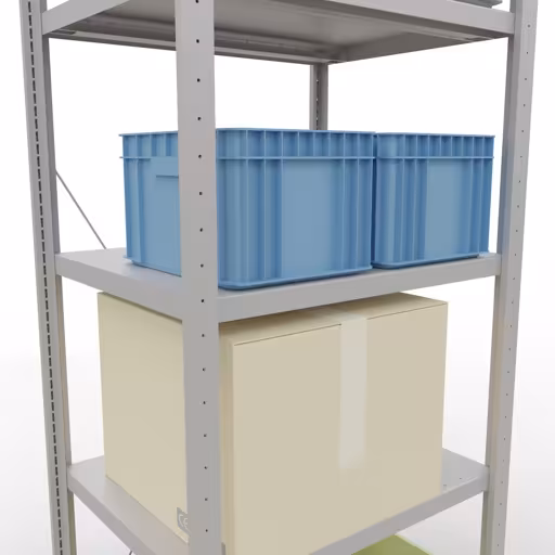 Figuur nr. 15 van het artikel basisplank, legbord, insteeksysteem MULTIplus250, 2000 x 750 x 600 mm, 5 legborden, kruisschoor, RAL 7035 lichtgrijs uit de productgroep insteeksysteem van Schulte Lagertechnik.