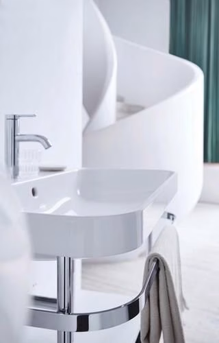Duravit C.1 monoknop wastafelmengkraan M zonder bedieningshendel, chroom Hansgrohe