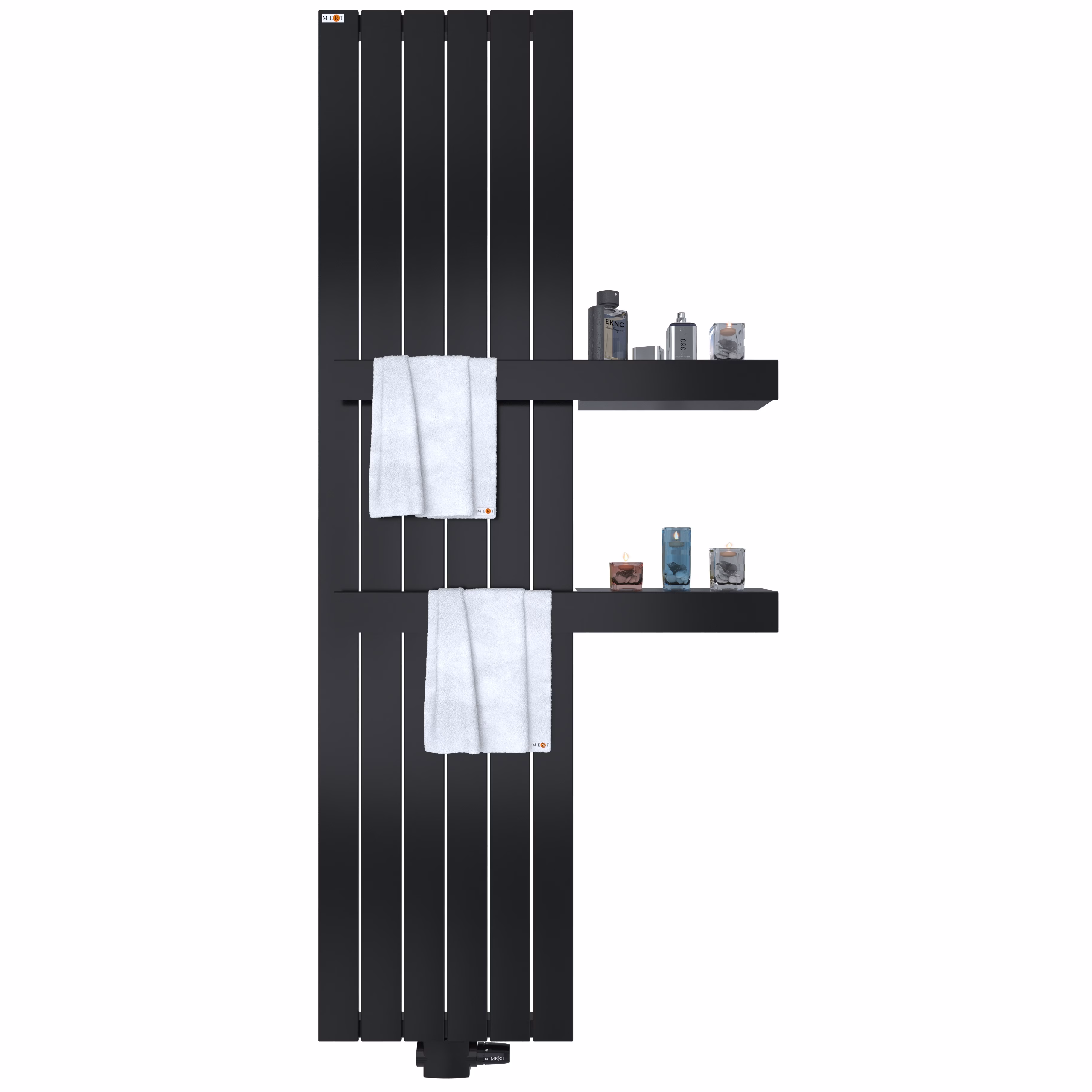 MERT Design paneelradiator model TEO, zwart, 450x1200 mm