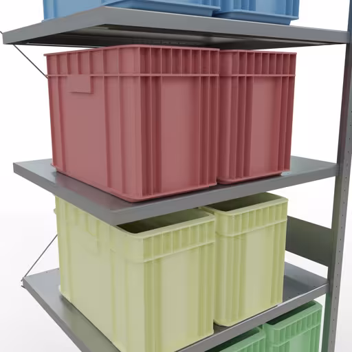 Productafbeelding nr. 8 van het artikel aanbouwplank, legbord, insteeksysteem MULTIplus250, 3000 x 1000 x 800 mm, 7 legborden, dwarsschoor, verzinkt uit het assortiment insteeksysteem van het merk Schulte Lagertechnik