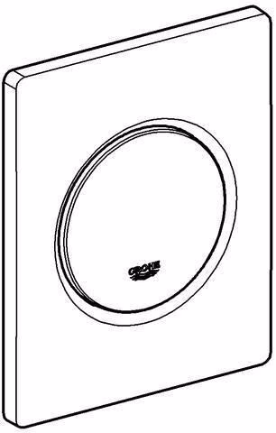 Technische Zeichnung 3982135 GROHE urinoirspoelplaat Nova Cosmopolitan 38804 Flow Management System handmatige bediening alpine wit