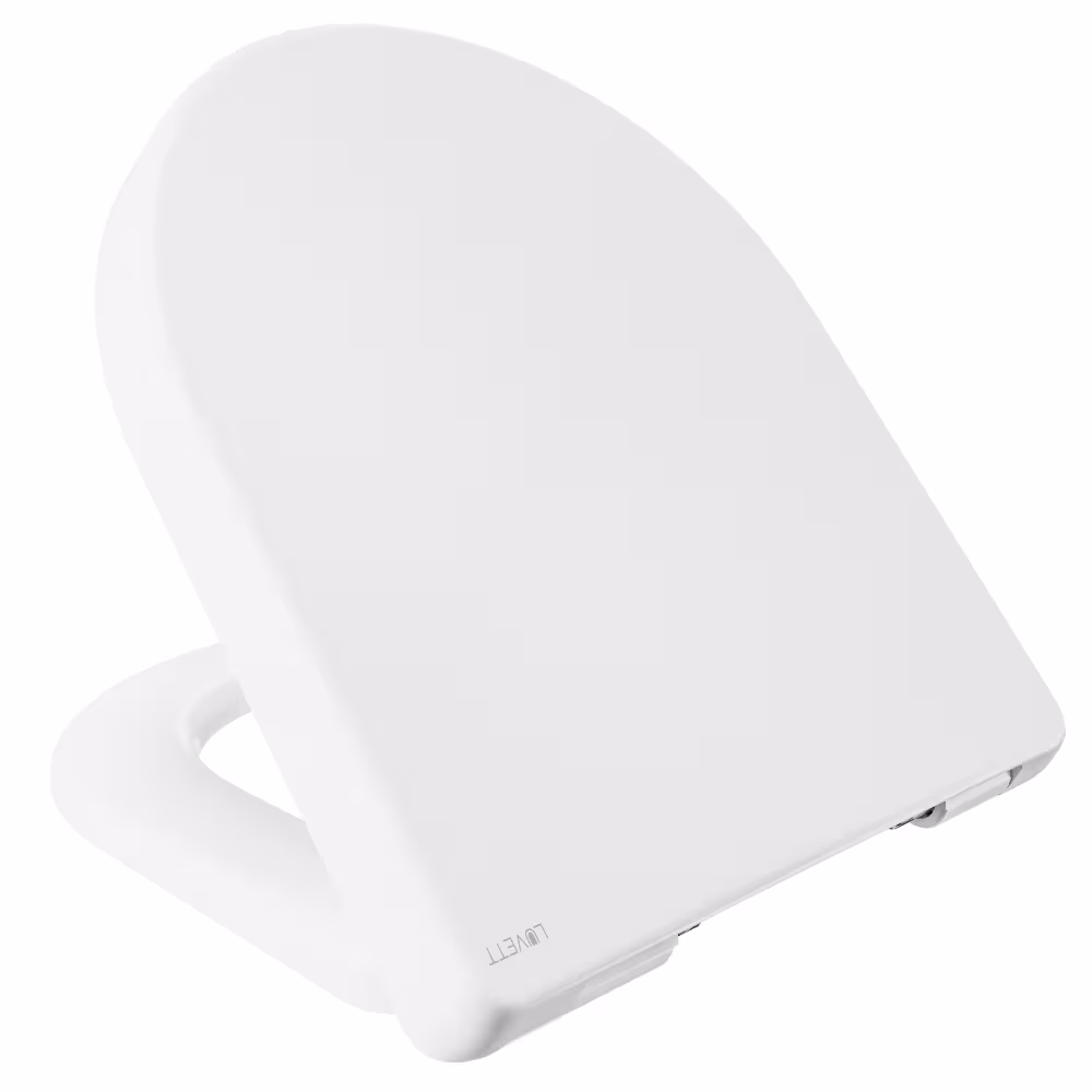 Figuur nr. 10 van het artikel Compacte toiletbril D700 wit D-vorm met softclose-mechanisme, onder andere ME van Starck, Laufen Pro uit de productgroep badkamerkeramiek van het merk LUVETT