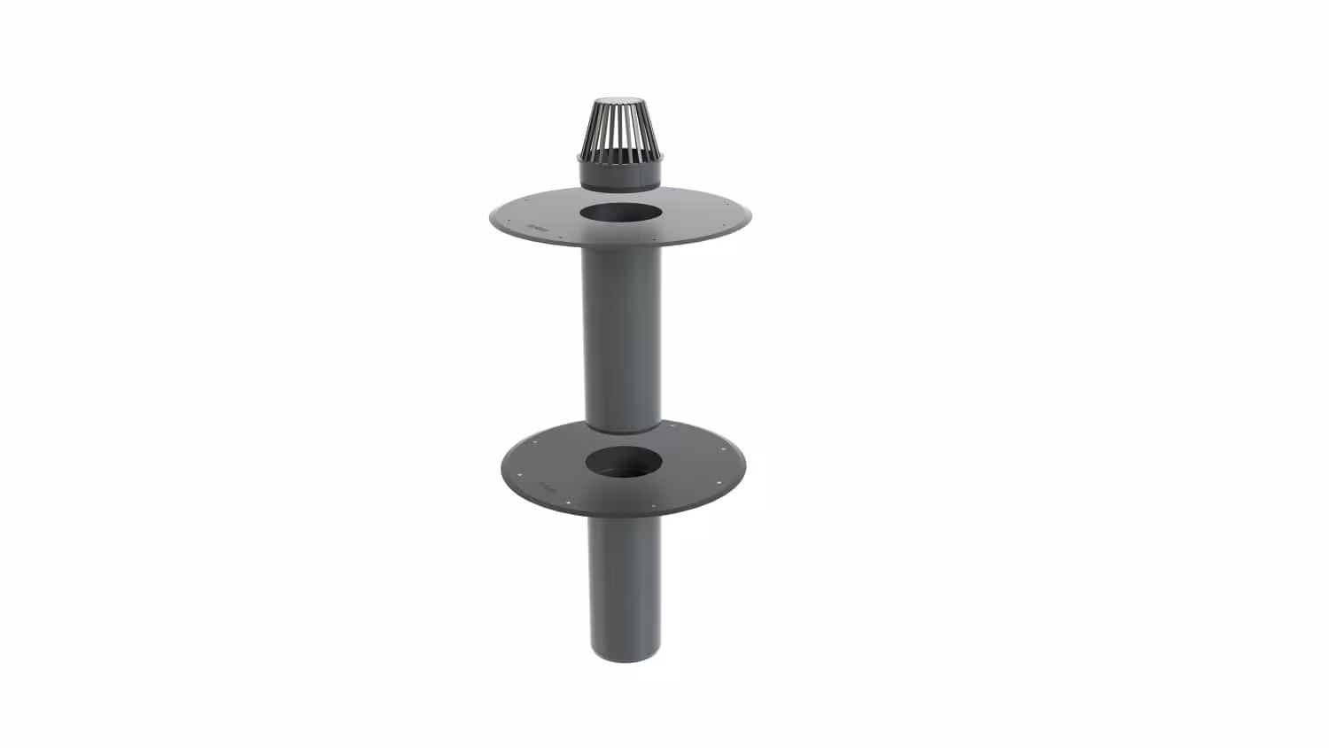 Flavent verticale dak- en balkonafvoeren DN 75, met hard PVC flens van Klöber met art.nr. KF6500