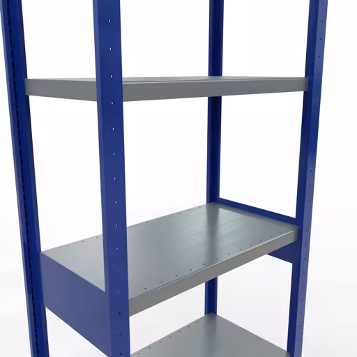 Figuur nr. 15 van het artikel basisrek, legbord, insteeksysteem MULTIplus250, 2500 x 750 x 400 mm, 6 legborden, lengtestangen, RAL 5010 gentiaanblauw/verzinkt/verzinkt uit de insteeksysteem productgroep van Schulte Lagertechnik.