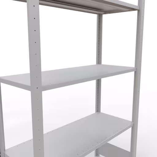 Basisplank, legplank, insteeksysteem MULTIplus85, 2000 x 1000 x 400 mm (HxBxD), 5 legborden, lengtestangen, RAL 7035 lichtgrijs uit de categorie basisplanken met de GTIN 4004514295866 Basisplank, legbord, insteeksysteem MULTIplus85, 2000 x 1000 x 400 mm, 5 legborden, RAL 7035 lichtgrijs van het merk Schulte Lagertechnik uit het assortiment insteeksysteem