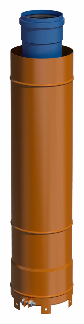 CB verlenging dakdoorvoer D 60/100 en D 80/1251000mm rood uit de categorie kunststof uitlaatsystemen met artikelnr. 761160