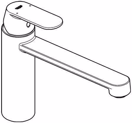 GROHE ééngreeps wastafelmengkraan Eurosmart C 30193 middelhoge uitloop chroom