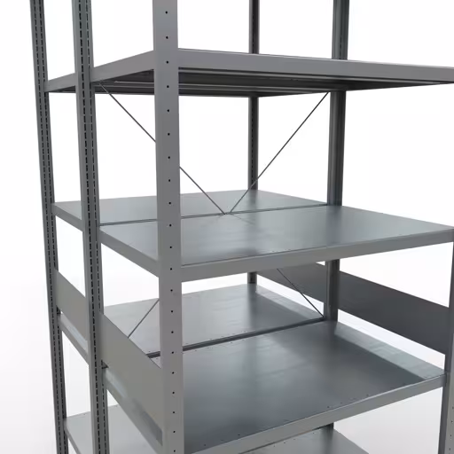 Basisplank, dubbele plank, stellingsysteem MULTIplus250, 3000 x 1000 x (2x600) mm, 2x7 planken, kruisschoor, verzinkt van het merk Schulte Lagertechnik uit het rekkenassortiment