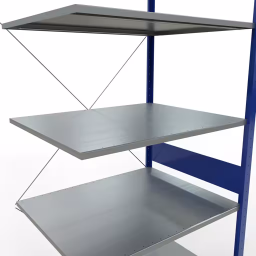 Productafbeelding nr. 13 van het artikel aanbouwplank, legbord, insteeksysteem MULTIplus150, 3000 x 1000 x 800 mm, 7 legborden, RAL 5010/verzinkt uit het insteeksysteem-assortiment van Schulte Lagertechnik