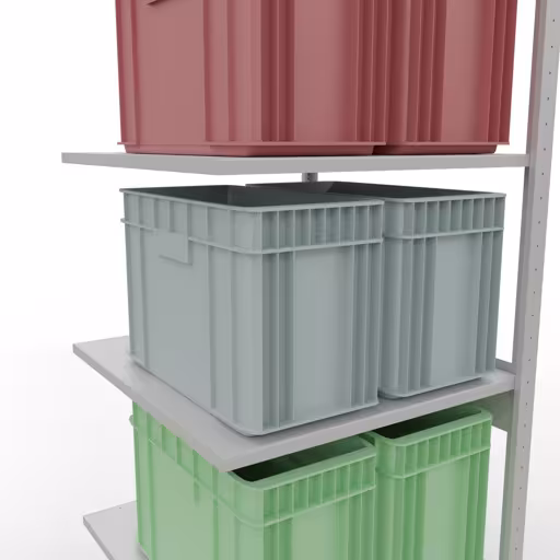 Aanbouwrekken, legbordstellingen, insteeksysteem MULTIplus150, 2500 x 750 x 800 mm, 6 legborden, lengtestangen, RAL 7035 lichtgrijs van Schulte Lagertechnik met artikelnr. 32686-75-LR