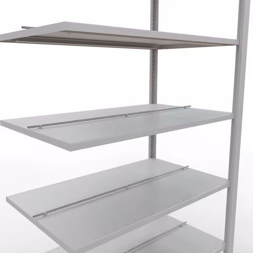 Figuur nr. 15 van het artikel aanbouwrekken, kantoorrekken, insteeksysteem MULTIplus150, 2300 x 1000 x 600 mm, 7 planken, met middenaanslag, lichtgrijs uit de productgroep kantoorrekken van het merk Schulte Lagertechnik.