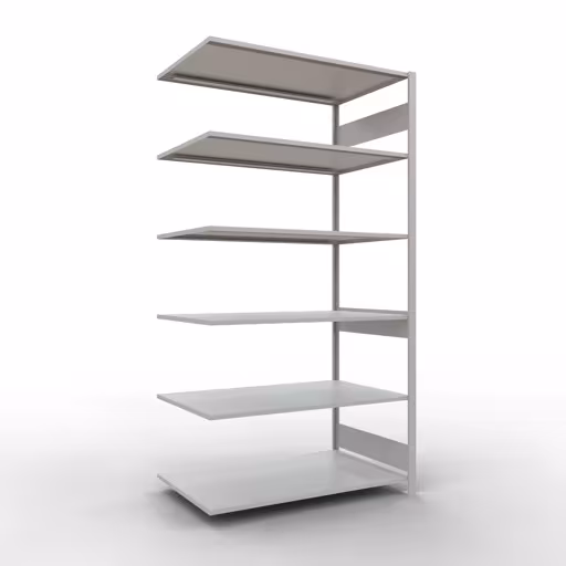 Productafbeelding nr. 14 van het artikel aanbouwrekken, legbord, insteeksysteem MULTIplus150, 2500 x 1300 x 800 mm, 6 legborden, RAL 7035 lichtgrijs uit het insteeksysteem-assortiment van Schulte Lagertechnik