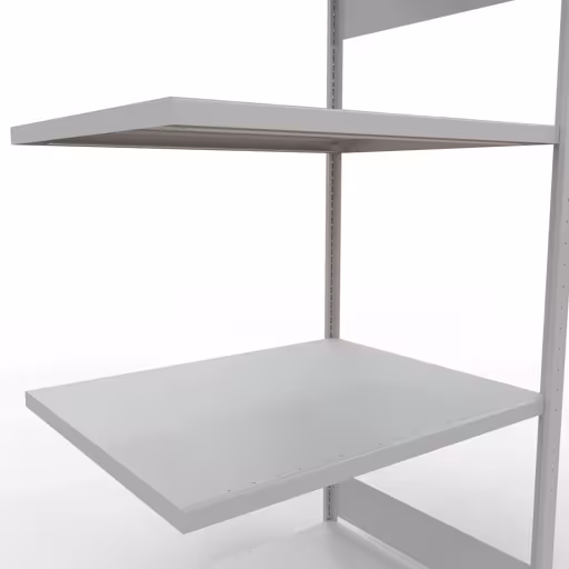 Figuur nr. 9 van het artikel aanbouwrekken, legbordstellingen, insteeksysteem MULTIplus330, 2000 x 1000 x 800 mm, 5 legborden, lengtestangen, RAL 7035 lichtgrijs uit de productgroep insteeksysteem van het merk Schulte Lagertechnik