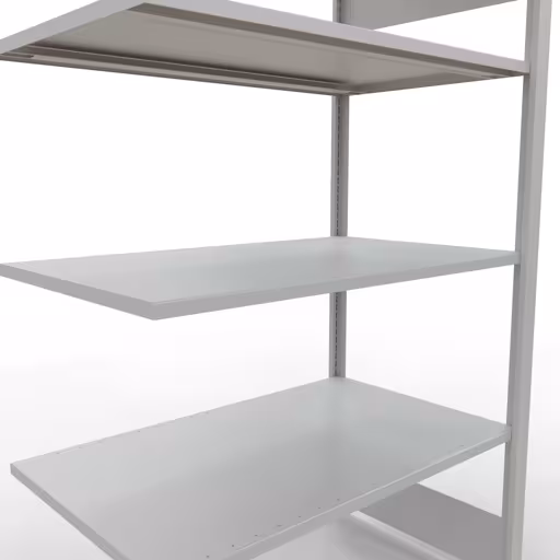 Afbeelding nr. 7 van het artikel aanbouwrekken, kantoorrekken, insteeksysteem MULTIplus150, 1800 x 1000 x 600 mm, 5 legborden, lengtestangen, zonder middenaanslag, lichtgrijs uit de productgroep kantoorrekken van Schulte Lagertechnik
