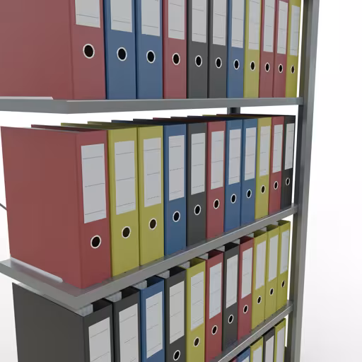 Aanbouwrekken, kantoorrekken, insteeksysteem MULTIplus85, 2000 x 1000 x 300 mm, 6 legborden, kruisschoor, verzinkt, zonder aanslaglijst van Schulte Lagertechnik uit de categorie kantoorrekken