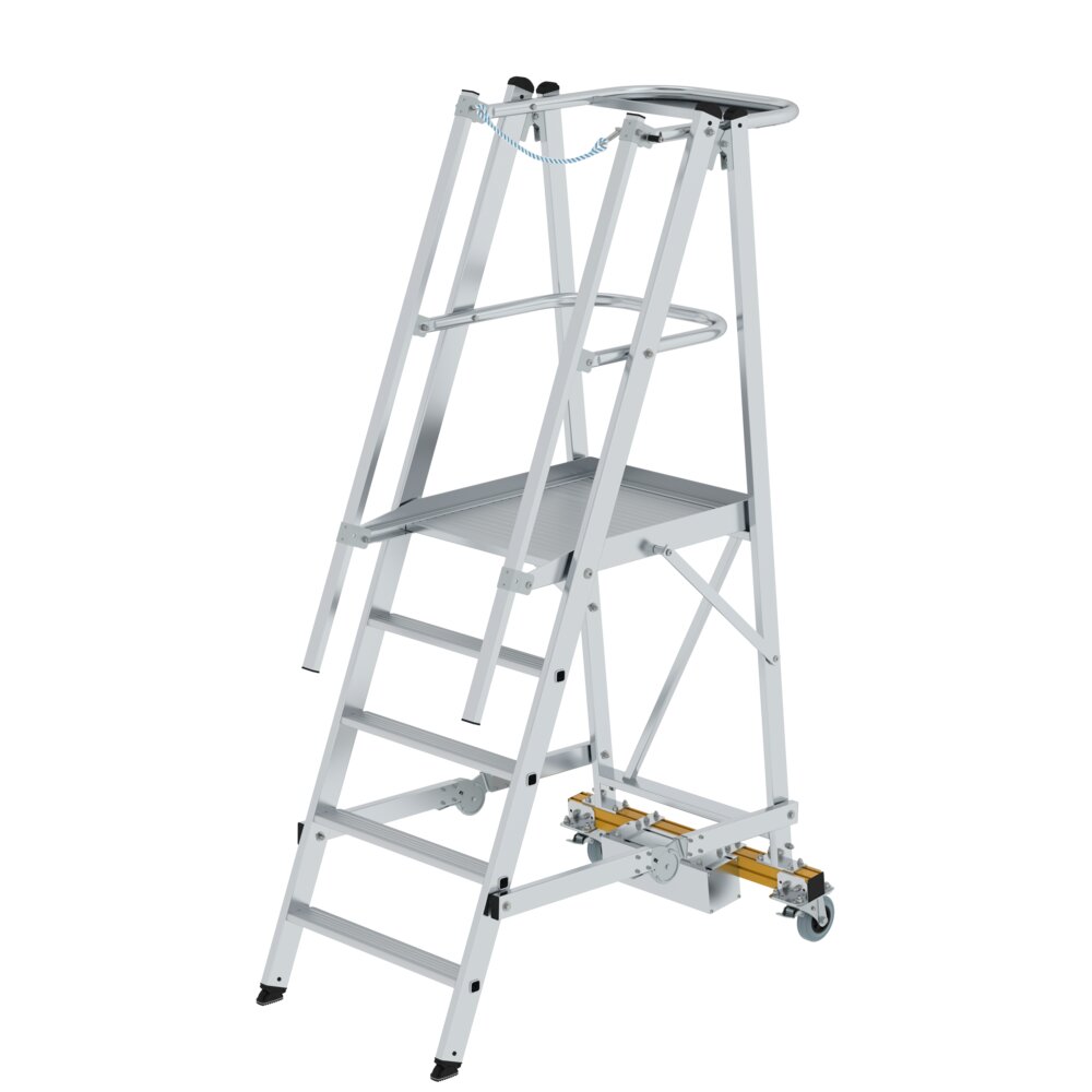 Munk opvouwbare platformladder met smal chassis, 5 treden, van Günzburger Steigtechnik Munk opklapbare platformladder met smal onderstel, uit de categorie platformladders, artikelnummer 052705