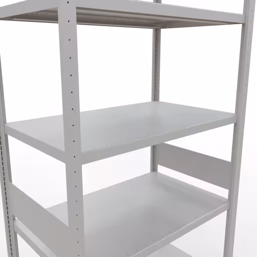 Figuur nr. 13 van het artikel basisrek, legbord, insteeksysteem MULTIplus330, 3000 x 1000 x 600 mm, 7 legborden, lengtestangen, RAL 7035 lichtgrijs uit de productgroep insteeksysteem van Schulte Lagertechnik.