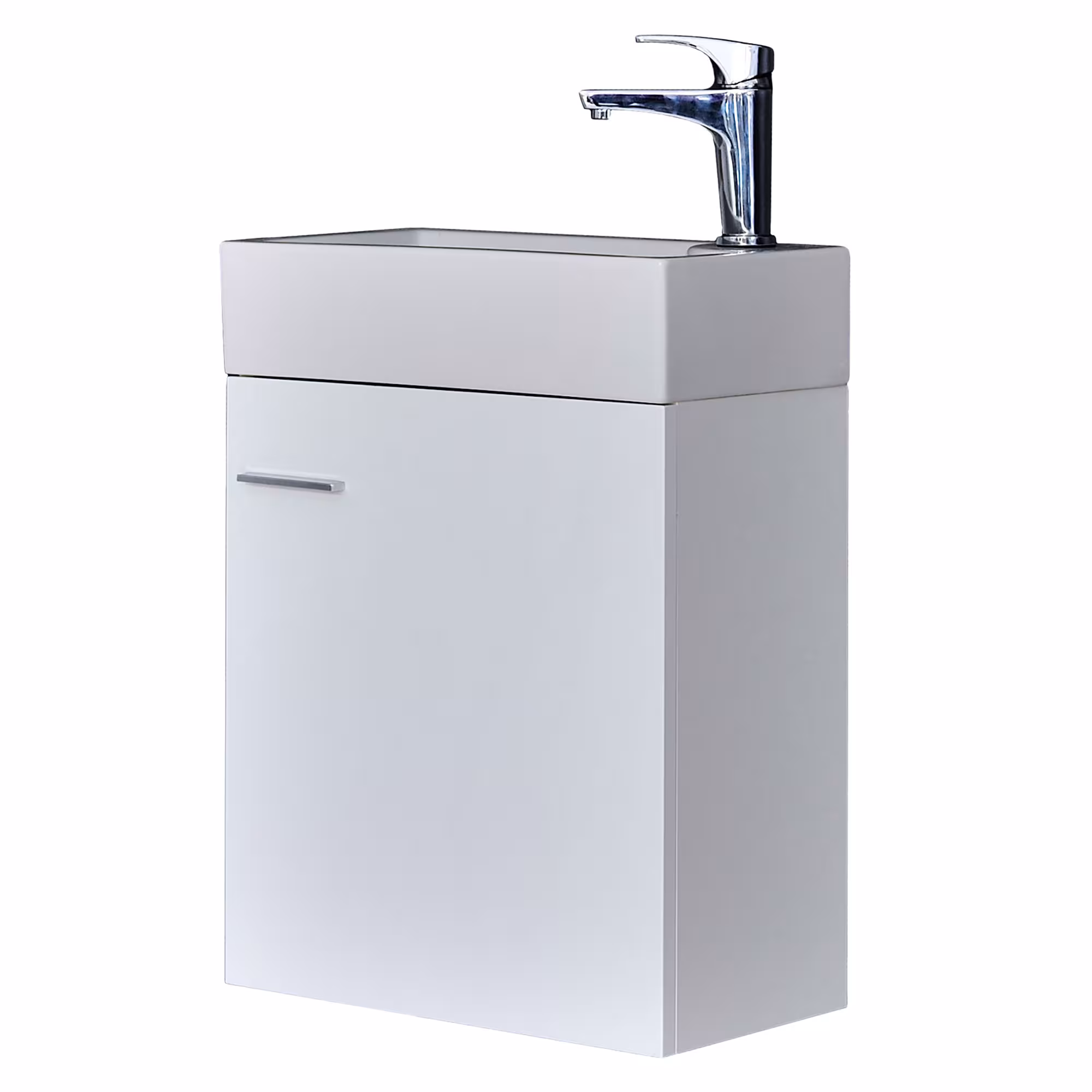 Wastafelset "MINI" 45cm wastafel en onderkast van het merk sanicomfort uit het assortiment badkamermeubels en handdoekenrek