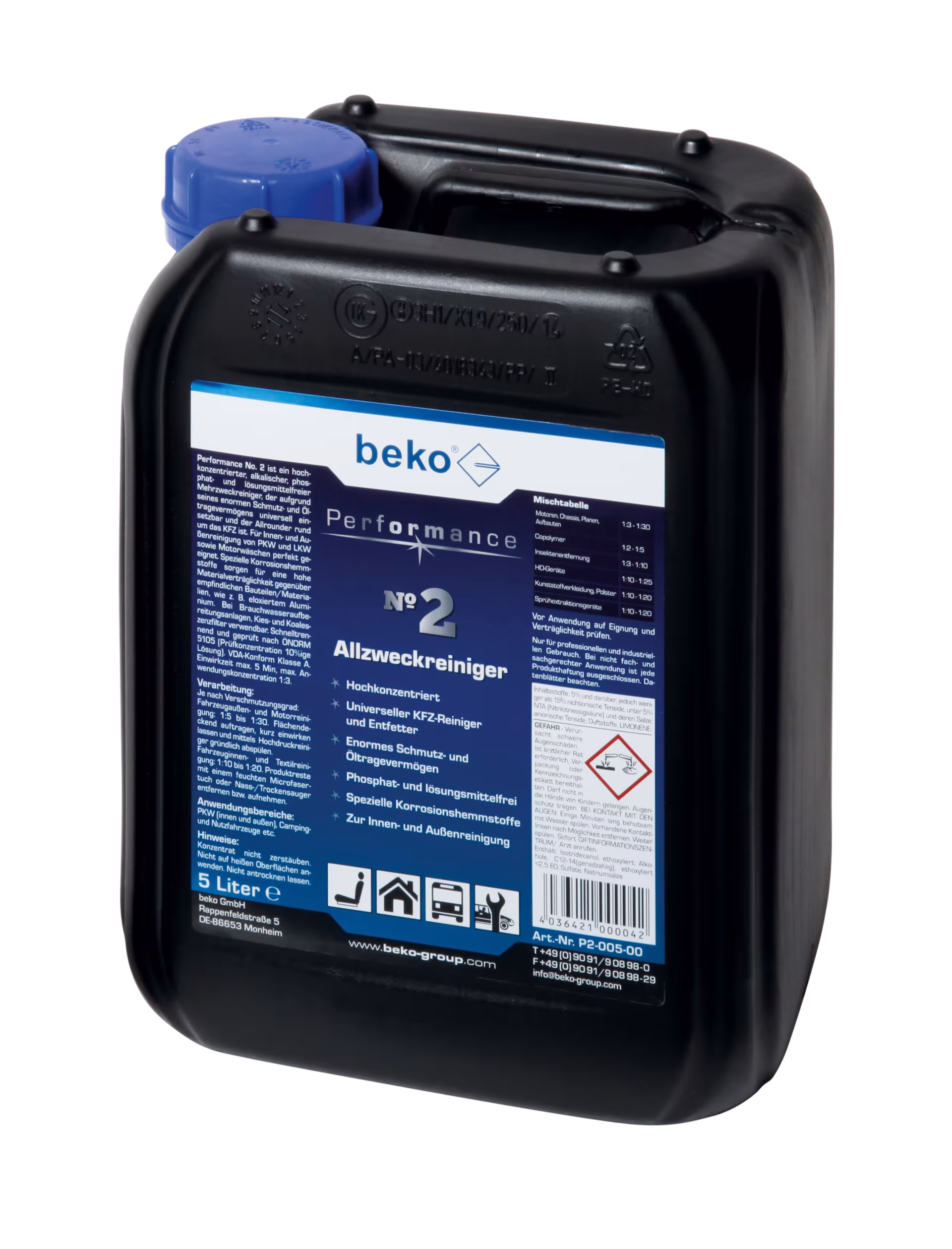 Prestatie nr. 2 allesreiniger jerrycans van 30 l uit de productcategorie autoonderhoud met artikelnr. P2-030-00