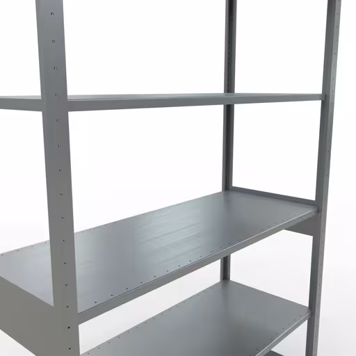 Basisplank, legbord, insteeksysteem MULTIplus150, 2500 x 1300 x 500 mm (HxBxD), 6 legborden, lengtestangen, verzinkt met artikelnr. 12751-130-LR Basisplank, legbord, insteeksysteem MULTIplus150, 2500 x 1300 x 500 mm, 6 legborden, lengtestangen, verzinkt van Schulte Lagertechnik uit de categorie insteeksysteem