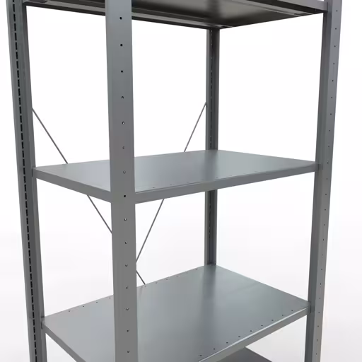 Basisplank, legbord, insteeksysteem MULTIplus150, 2000 x 750 x 500 mm (HxBxD), 5 legborden, kruisschoor, verzinkt met art.nr. 12750-75 Basisplank, legbord, insteeksysteem MULTIplus150, 2000 x 750 x 500 mm, 5 legborden, kruisschoor, verzinkt van Schulte Lagertechnik uit de categorie insteeksysteem