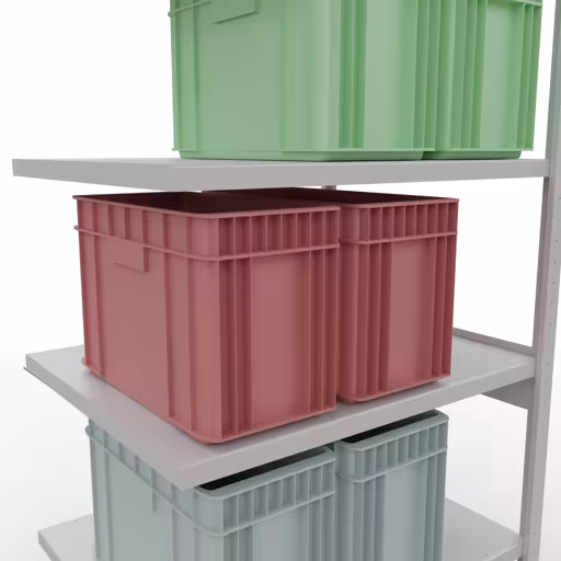 Figuur nr. 13 van het artikel aanbouwrekken, legbordstellingen, insteeksysteem MULTIplus330, 2500 x 1000 x 800 mm, 6 legborden, kruisschoor, RAL 7035 lichtgrijs uit de insteeksysteem productgroep van Schulte Lagertechnik.