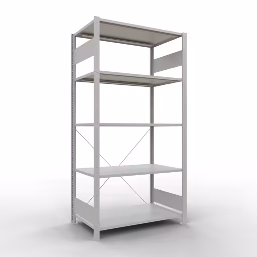 Figuur nr. 16 van het artikel basisrek, legplank-insteeksysteem MULTIplus85, 2000 x 1000 x 600 mm, 5 legborden, RAL 7035 lichtgrijs uit de productgroep insteeksysteem van het merk Schulte Lagertechnik.