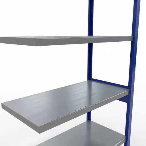Afbeelding nr. 13 van het artikel aanbouwrekken, legbordstellingen, insteeksysteem MULTIplus250, 2500 x 1000 x 500 mm, 6 legborden, lengtestangen, RAL 5010 gentiaanblauw/verzinkt uit de productgroep insteeksysteem van Schulte Lagertechnik.