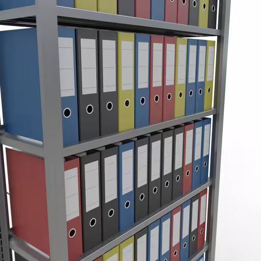 Afbeelding nr. 12 van het artikel, kantoorrekken, insteeksysteem MULTIplus85, 2300 x 1000 x 300 mm, 7 legborden, verzinkt, met aanslagbeugel uit de productgroep kantoorrekken van Schulte Lagertechnik