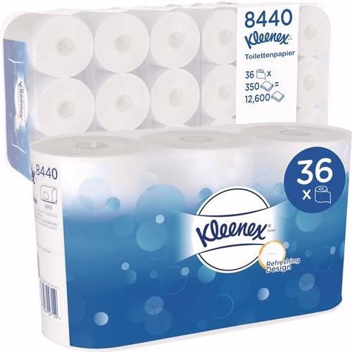 Toiletpapier 8440 3-laags, 36 rollen van 350 vellen elk, KLEENEX uit de categorie toiletpapier met artikelnummer 9000469177