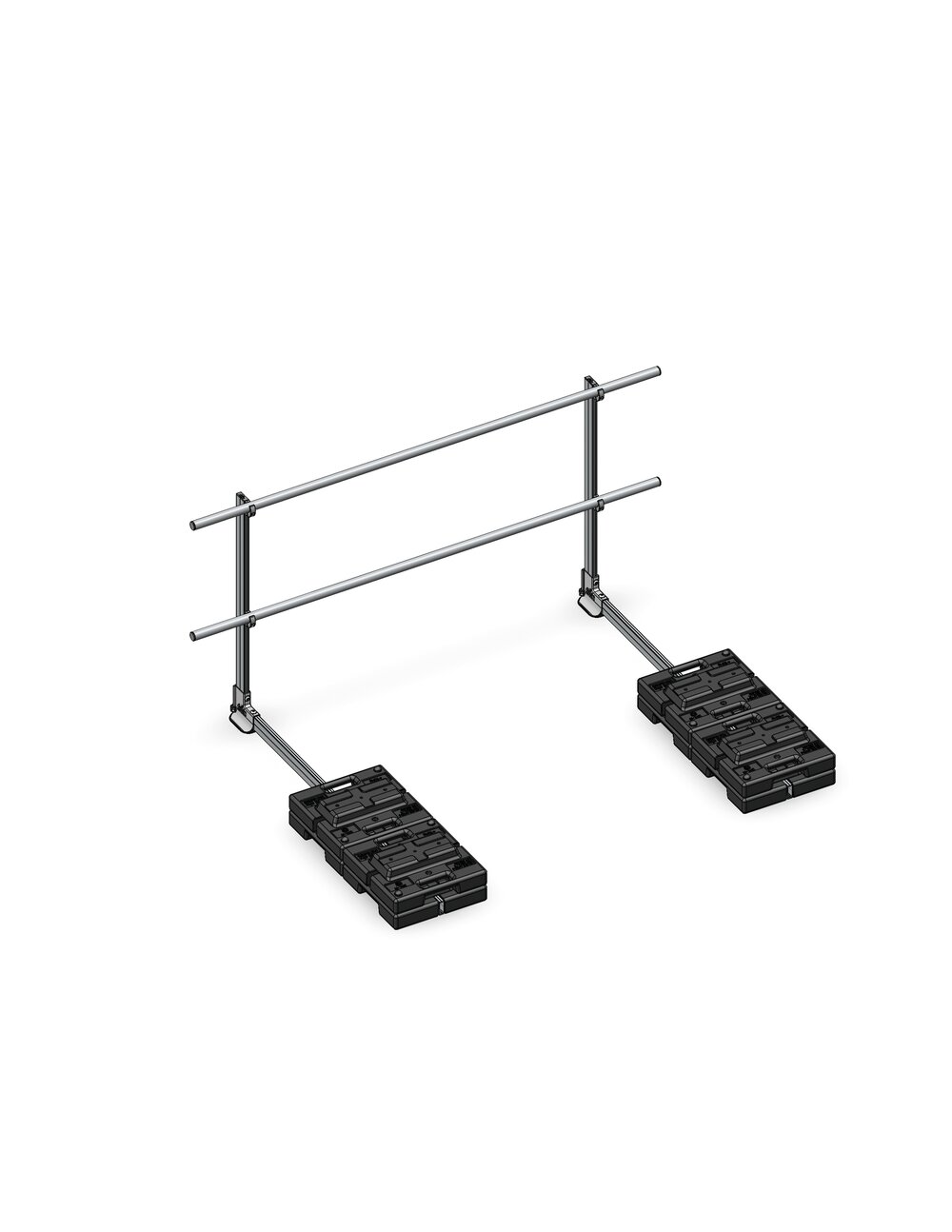 Munk zij-uitstapreling 2000 mm met ballast, vrijstaand, van Günzburger Steigtechnik Munk zijmontage nooduitgangleuning, 2000 mm, met ballast, vrijstaand, uit de categorie accessoires en reserveonderdelen voor toegangsuitrusting, artikelnummer 060964