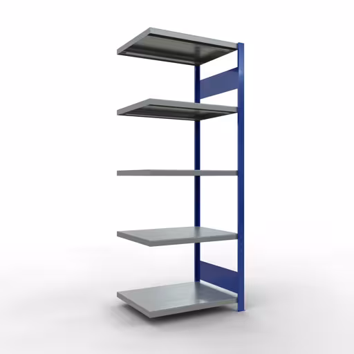 Figuur nr. 15 van het artikel aanbouwrekken, legbordstellingen, insteeksysteem MULTIplus250, 2000 x 750 x 600 mm, 5 legborden, lengtestangen, RAL 5010 gentiaanblauw/verzinkt/verzinkt uit de productgroep insteeksysteem van Schulte Lagertechnik.