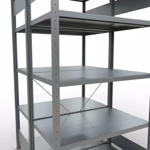 Extra afbeelding van het artikel Basisplank, dubbele plank, legplank-insteeksysteem MULTIplus250, 2000 x 1000 x (2x600) mm, 2x5 legborden, kruisschoor, verzinkt uit dubbele legborden