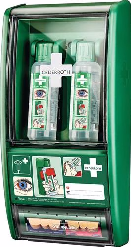 Oogspoelstation H560xB290xD120 mm ca. 2x0,5 l, 1x pleisterdispenser CEDERROTH uit de categorie oogdouches en oogspoelstations met artikelnummer 4000386480