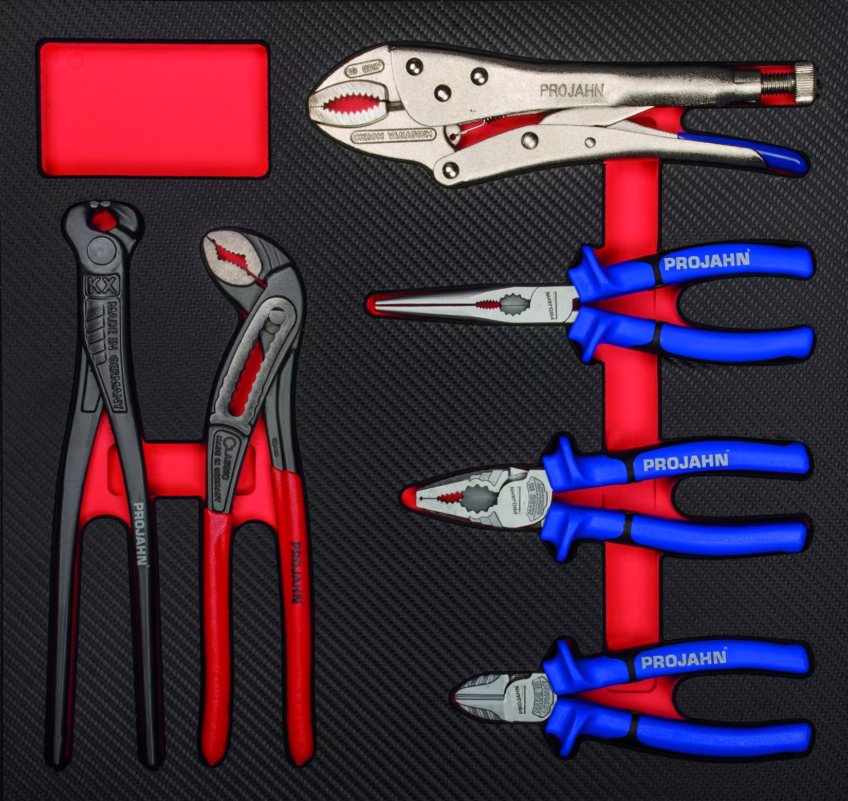 Tangeninzet 6 stuks uit de categorie organisatiesystemen & werkplaatswagens met de GTIN 4000146019689 Inzettangen 6 stuks leeg of gevuld van het merk PROJAHN uit de categorie organisatiesystemen & werkplaatswagens