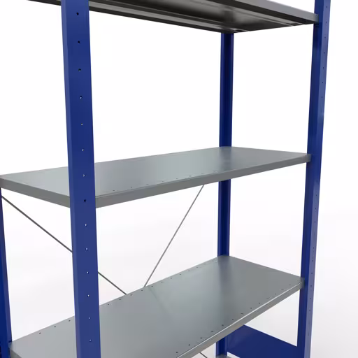 Figuur nr. 15 van het artikel basisrek, legplank-insteeksysteem MULTIplus85, 2000 x 1000 x 400 mm, 5 legborden, RAL 5010 gentiaanblauw uit de productgroep insteeksysteem van het merk Schulte Lagertechnik.