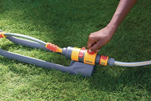 Rechtecksprenger AquaSave PRO XL 350 m² Steckkupplung Kunststoff, Metall HOZELOCK