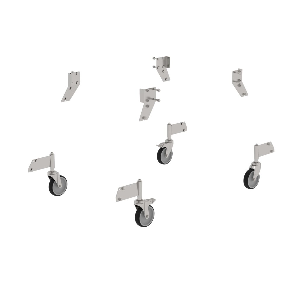 Munk retrofitkit, roestvrijstalen zwenkwiel voor platformtrappen die van beide zijden toegankelijk zijn, uit de categorie "Platformtrappen" met artikelnummer 050121