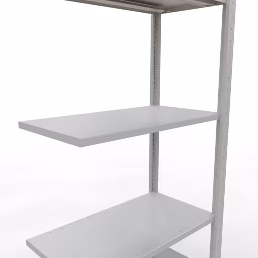 Aanbouwrekken, rekken, insteeksysteem MULTIplus150, 2000 x 750 x 400 mm, 5 planken, lengtestangen, RAL 7035 lichtgrijs van Schulte Lagertechnik uit de categorie insteeksystemen